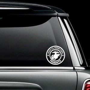 Proud US Marine Corps Parents Die Cut Vinyl Decal Bumper Sticker