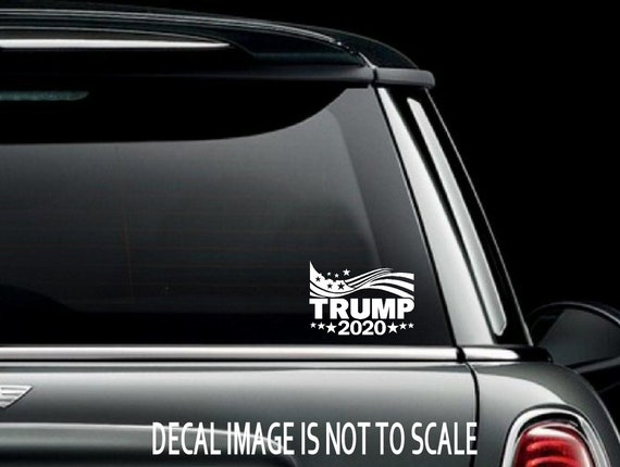 Trump 2020 Flag Car Truck Van Window Or Bumper Sticker Vinyl Etsy