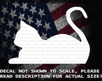 Cat Silhouette Custom Car Truck Van Window or Bumper Sticker Vinyl Decal