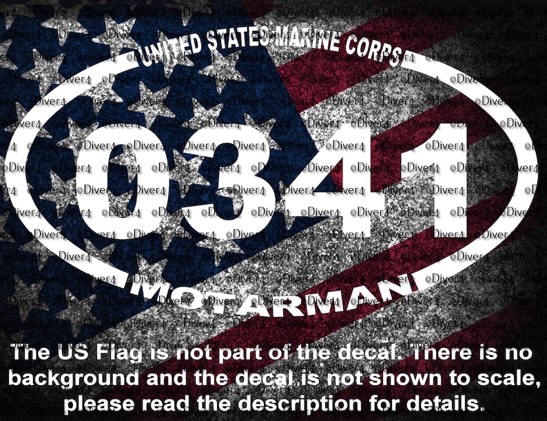 USMC 0341 Mortarman Car Truck Van Window or Bumper Sticker Vinyl Decal ...