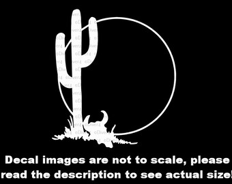 Desert Sunset Truck Van Window Decal or Bumper Sticker Vinyl Decal