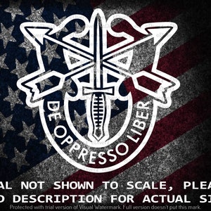 US Army Special Forces Crest Car Van Truck Sticker Cut Vinyl Decal