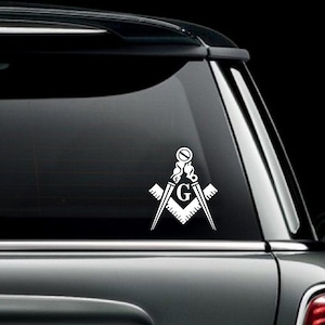 Free Masons Symbol Custom Car Truck Van Window or Bumper Sticker Vinyl Decal
