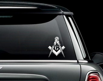 Free Masons Symbol Custom Car Truck Van Window or Bumper Sticker Vinyl Decal