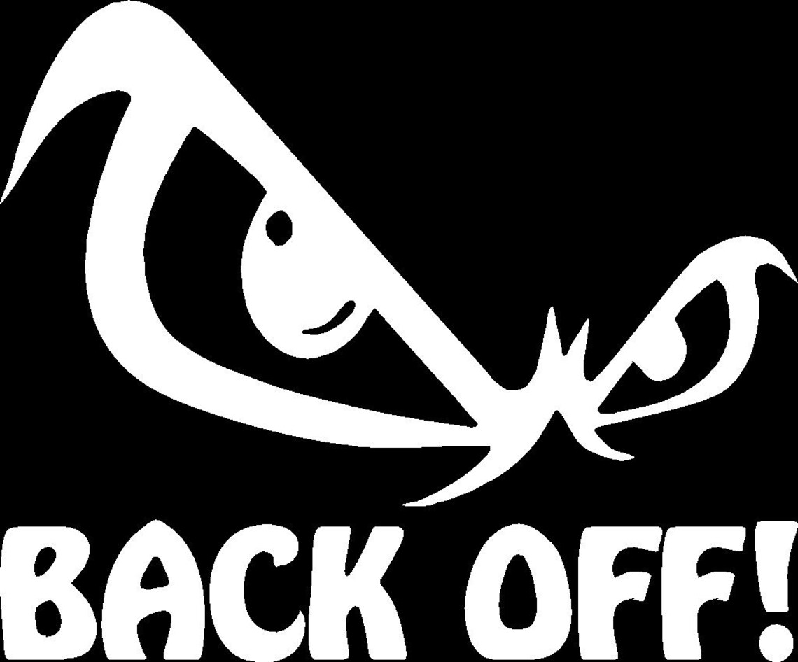 BACK OFF Angry Cartoon Eyes Car Truck Van Window or Bumper Sticker ...