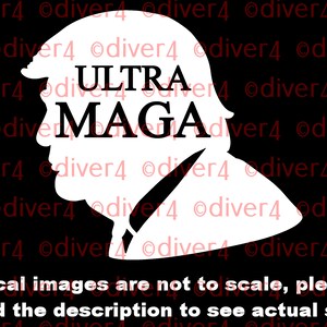 Ultra MAGA Trump Head Truck Van Window Decal or Bumper Sticker Vinyl Decal Trump
