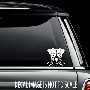 Jack Russell Peeking Custom Car Truck Van Window or Bumper Sticker Vinyl Decal