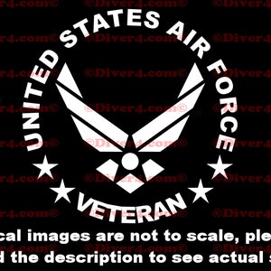 Round US Air Force Veteran Car Truck Van Window or Bumper Sticker Vinyl Decal