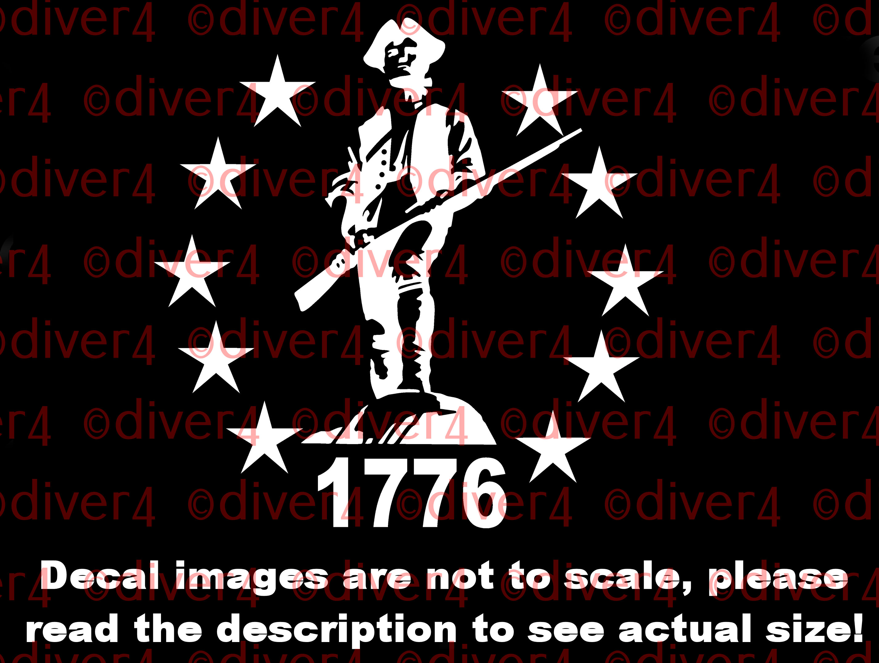 1776 Minute Man Truck Van Window Decal or Bumper Sticker Vinyl Decal - Etsy