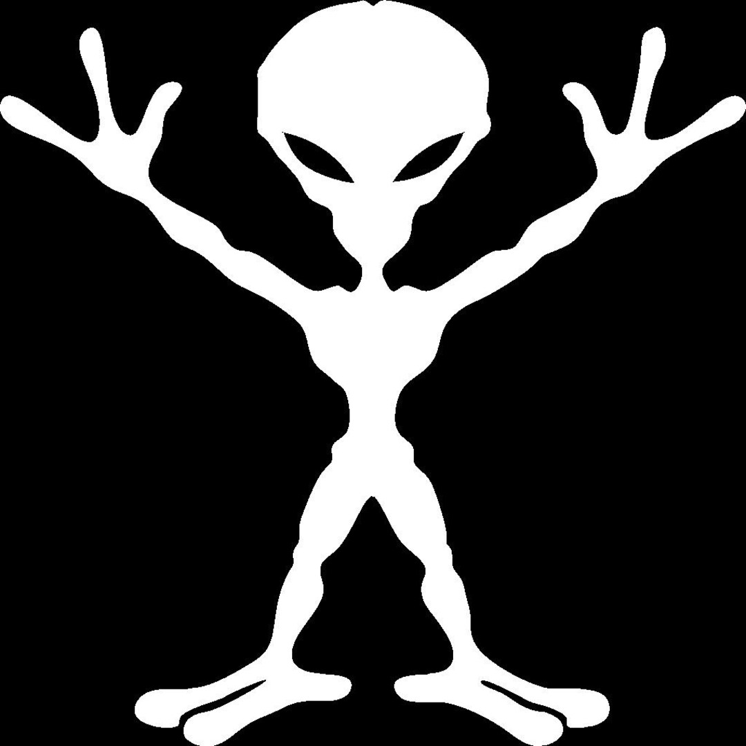 Alien Silhouette # 2 Car Truck Van Window or Bumper Sticker Vinyl Decal ...
