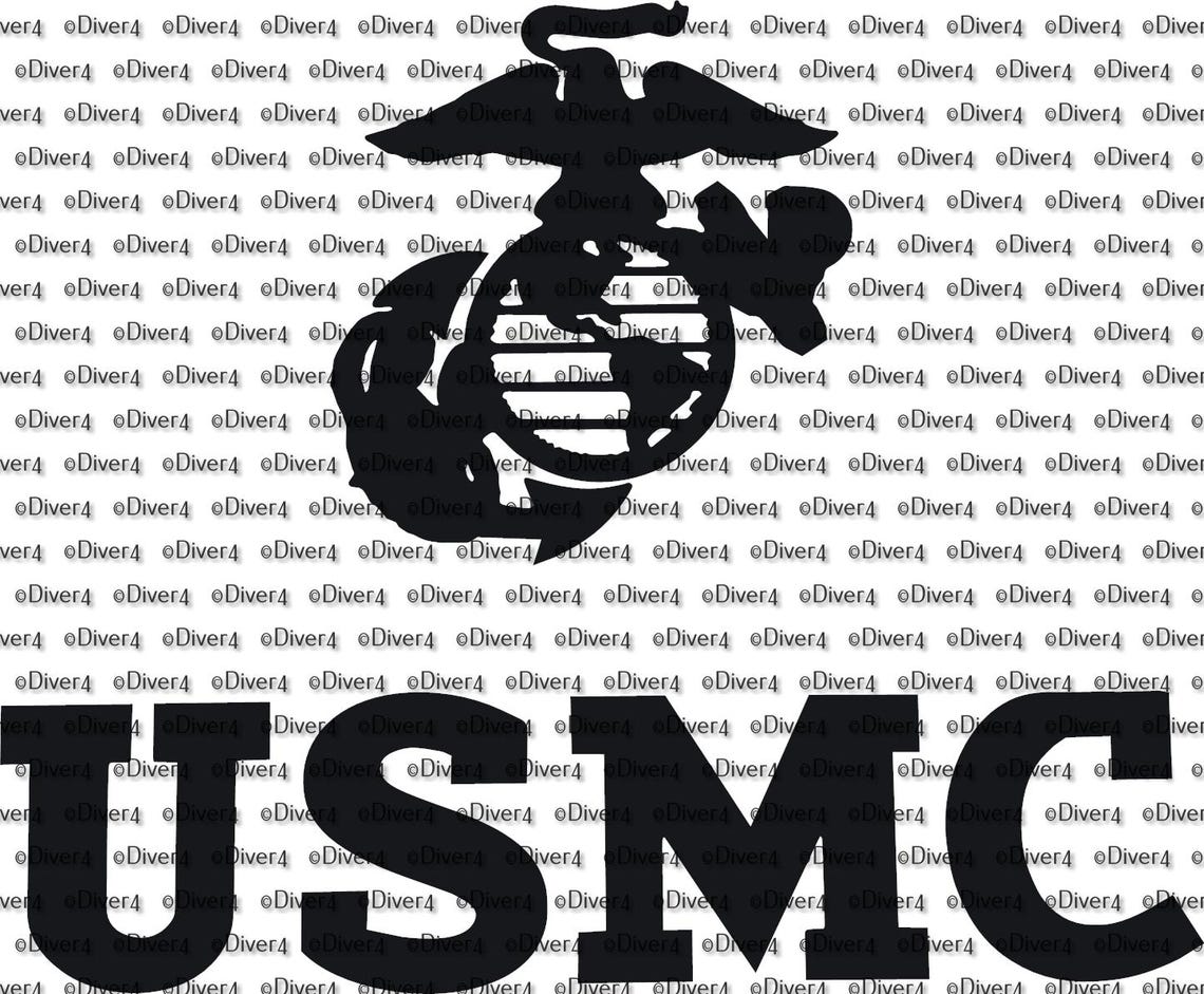 This is a Custom Vinyl Decal Made in the Old School USMC EGA Style Iron ...