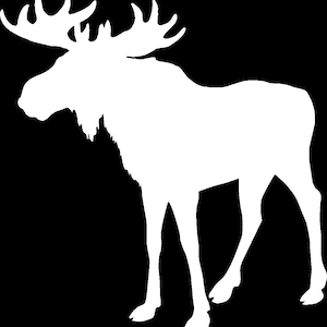 Moose Silhouette Custom Car Truck Van Window or Bumper Sticker Vinyl Decal
