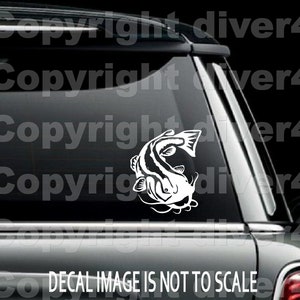 Catfish Car Truck Van Window or Bumper Sticker Vinyl Decal