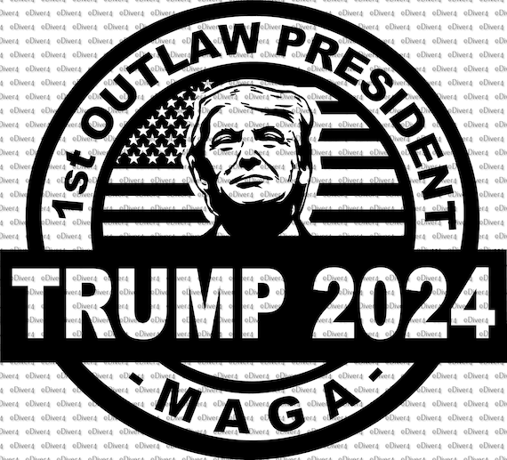Show Your Support with Trump 2024 Vinyl Flag Sticker
