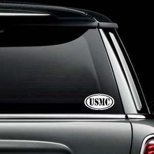 Oval USMC Custom Car Truck Window or Bumper Sticker Vinyl Decal Marine Corps