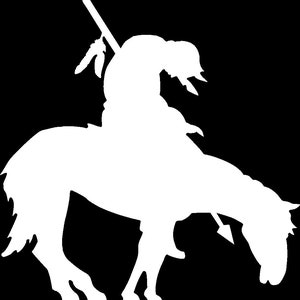 End of Trail Silhouette Car Truck Van Window or Bumper Sticker Vinyl Decal