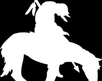End Of Trail Silhouette Car Truck Van Window Or Bumper Sticker Etsy