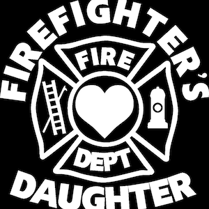 Firefighters Daughter Custom Car Truck Van Window or Bumper Sticker Vinyl Decal