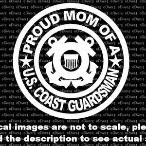 Proud Mom of a US Coastguardsman Car Truck Van Window Decal or Bumper Sticker Vinyl Decal
