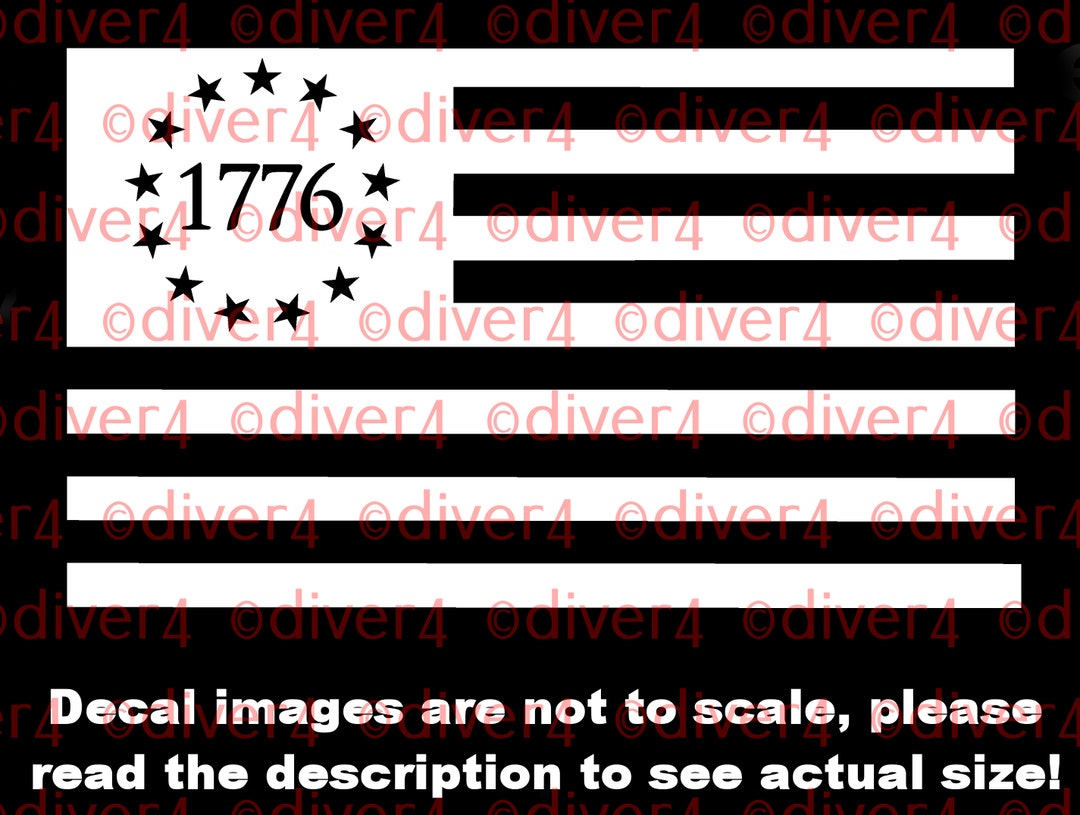 1776 Betsy Ross Flag Truck Van Window Decal or Bumper Sticker Vinyl ...