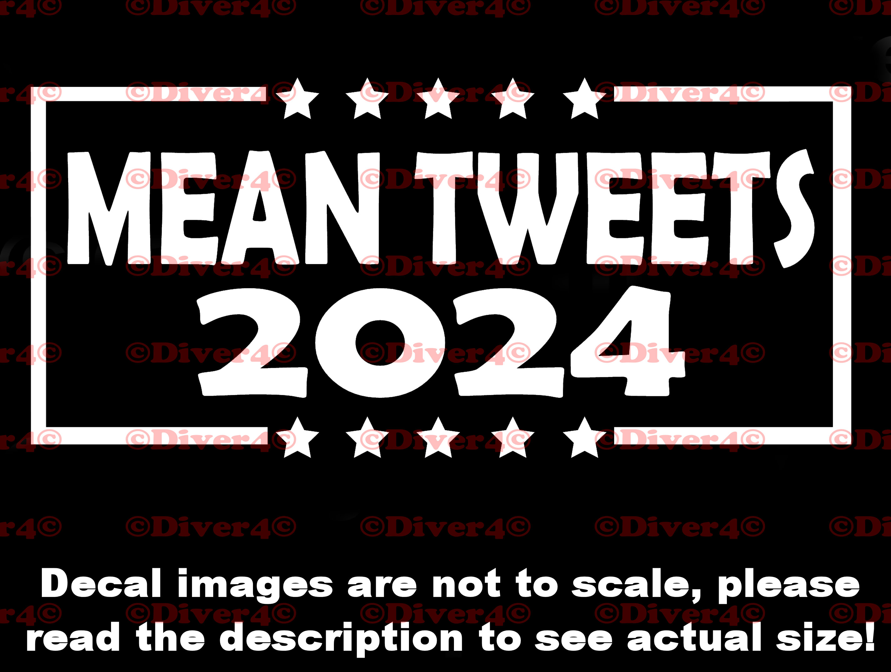 Mean Tweets 2024 Truck Van Window Decal or Bumper Sticker Etsy