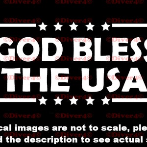 God Bless The USA Car Truck Van Window Decal or Bumper Sticker Vinyl Decal
