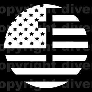 Round Cross in a US Flag # 2 Car Truck Van Window or Bumper Sticker Vinyl Decal