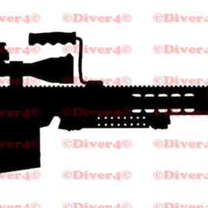 Barrett M82 50 Cal Scharfschützengewehr in den Formaten jpg, png, svg, ai, dxf und eps