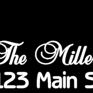 2 Buck and Doe&quot; Die Cut Vinyl Mailbox Decal Sticker with Name and Street Number