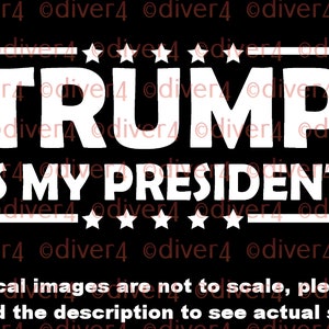 Trump Is My President Truck Van Window Decal or Bumper Sticker Vinyl Decal Trump