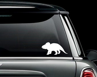 Protoceratops Dinosaur Silhouette Car Truck Van Window or Bumper Sticker Vinyl Decal