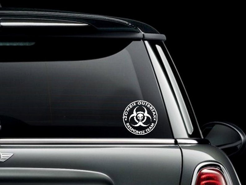 Mini Cooper decal Zombie Outbreak Response Unit Custom vinyl sticker