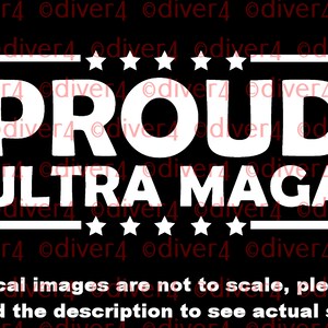PROUD ULTRA MAGA Truck Van Window Decal or Bumper Sticker Vinyl Decal