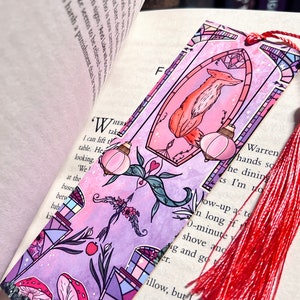 The Archer and the Fox Bookmark - with Shimmery Gold Sprayed Edges - ouabh, fantasy, reader