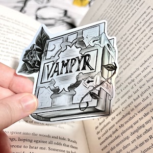 Vampyr Buch Aufkleber - Holographisch/Matte Vinyl Sticker - Vampir, Spooky, Buffy