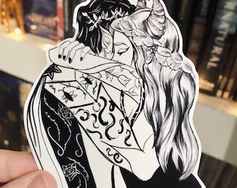 Cardan and Jude Matte Sticker: The Cruel Prince, Bookish Fantasy
