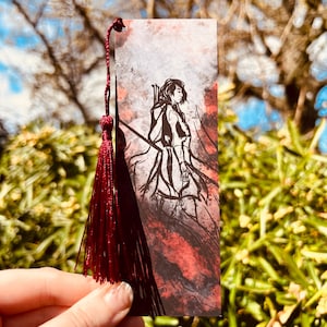 The Poppy War Inspired Matte Bookmark - with or without Tassel - Rin, Fantasy, Bookworm, Bookish, Illustration, Quote