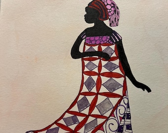 Arms Swaying-Zentangle Inspired Silhouette