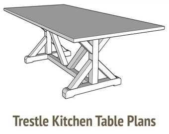 Trestle Kitchen Table Woodworking Plans