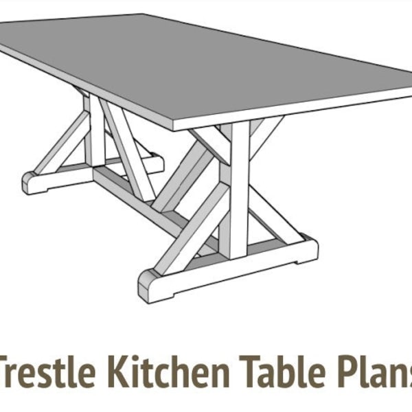 Trestle Kitchen Table Woodworking Plans