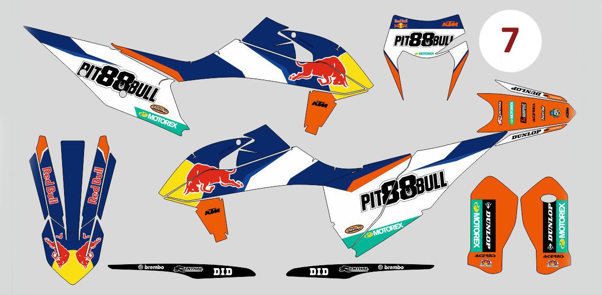 Zen Graphics - KTM Red Bull Factory Racing Decals / Stickers