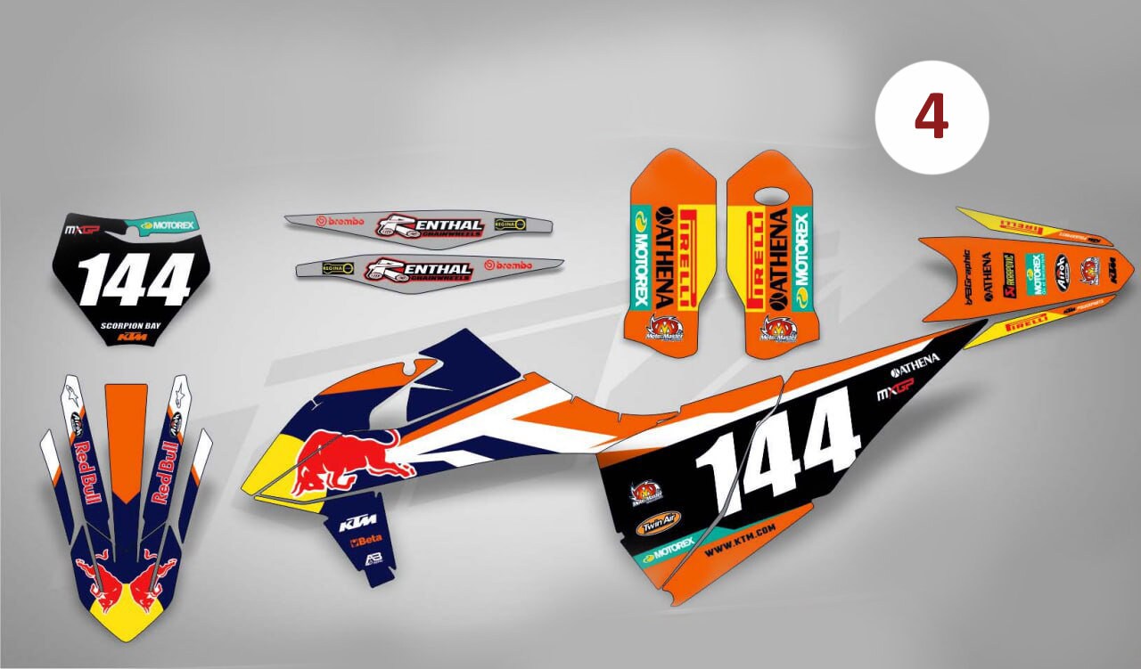 Red Bull Design for Motorcycle Kawasaki Yamaha KTM Honda Husqvarna