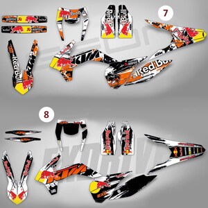 Custom KTM Motorcycle Decals, Protective Vinyl Stickers, Enduro Supercross Graphics image 6