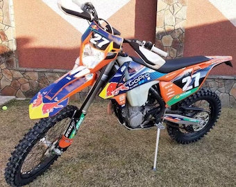 Rd Bull design for motorcycle Kawasaki Yamaha KTM Honda Husqvarna Suzuki Husaberg Loncin, motocross custom vinyl decal graphic kit