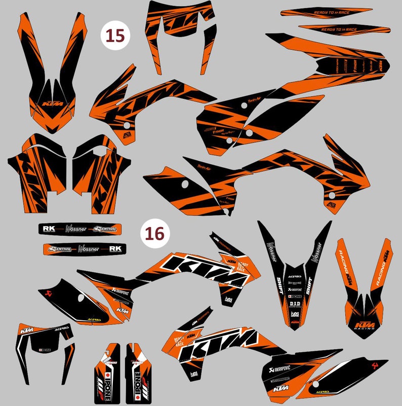 Custom KTM Motorcycle Decals, Protective Vinyl Stickers, Enduro Supercross Graphics image 10