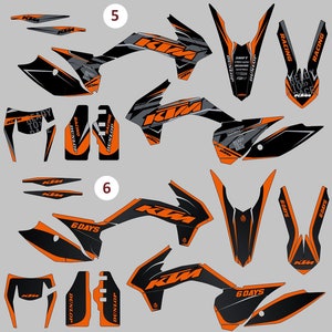 Custom KTM Motorcycle Decals, Protective Vinyl Stickers, Enduro Supercross Graphics image 5