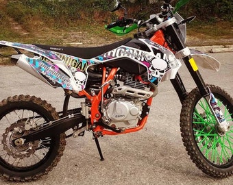 Motorcycle Pitbike Geon Kayo Viper X-Pit X-ride BSE Forte custom vinyl decal, Dirt bike protective stickers for motocross
