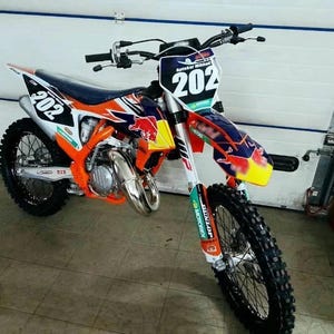 Individueller Vinyl-Aufkleber für Motorrad KTM sx sxf exc smc smr Duke Cross, Motocross Vinyl-Schriftzug