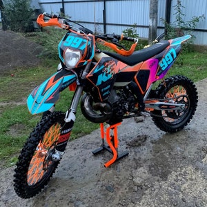 Custom vinyl protective stickers motorcycle KTM (SXF EXC xs Adventure Duke), Enduro hardenduro supercross decals graphic kit