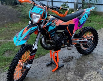 Calcomanías personalizadas para motocicletas KTM, pegatinas protectoras de vinilo, gráficos de enduro y supercross